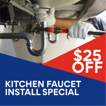 $25 off kitchen faucet install special
