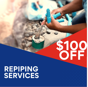 $100 off repiping services
